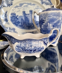 Salsera Johnson Bros England, Pattern Old Britain Castles Azul C1960 c/av. - comprar online