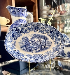 Rabanera de Loza Inglesa Johnson Bros Mill Stream Azul C1960 - comprar online