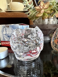 Portavela Candelero Cristal Sueco Kosta Boda Snowball diseñado por Ann Warff 1973 en internet