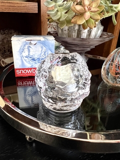 Portavela Candelero Cristal Sueco Kosta Boda Snowball diseñado por Ann Warff 1973 - tienda online