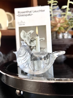 Portavela Candelero Cristal Rosenthal para Studio Linie GlassPatz diseño de Bjorn Wiinblad C1950 - tienda online