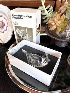 Imagen de Portavela Candelero Cristal Rosenthal para Studio Linie GlassPatz diseño de Bjorn Wiinblad C1950
