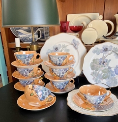 Set 8 Tazas para Te Loza SyC Japan Peach Blossom LustreWare C1950