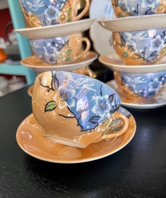 Set 8 Tazas para Te Loza SyC Japan Peach Blossom LustreWare C1950 - comprar online