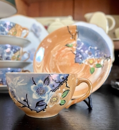 Set 8 Tazas para Te Loza SyC Japan Peach Blossom LustreWare C1950 - tienda online