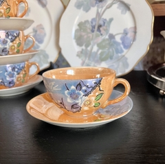 Imagen de Set 8 Tazas para Te Loza SyC Japan Peach Blossom LustreWare C1950
