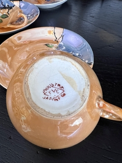 Set 8 Tazas para Te Loza SyC Japan Peach Blossom LustreWare C1950 - comprar online