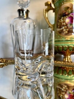 Set 6 Vasos para Whisky Cristal de Bohemia Modelo Trio Hialino C1970 - Funcy Stuff Antiguedades