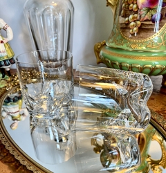Set 6 Vasos para Whisky Cristal de Bohemia Modelo Trio Hialino C1970 - Funcy Stuff Antiguedades