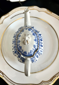 Tetera Individual Porcelana Oscar Schaller Germany Fleur de Lys C1908 - comprar online