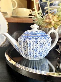Tetera Individual Porcelana Oscar Schaller Germany Fleur de Lys C1908 en internet