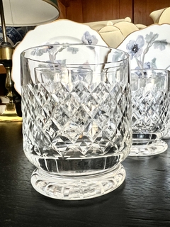 Set 6 Vasos para Whisky Cristal Hialino Talla Rombo Pie y Estrella en la Base C1960 en internet