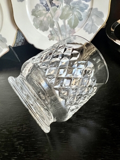 Set 6 Vasos para Whisky Cristal Hialino Talla Rombo Pie y Estrella en la Base C1960