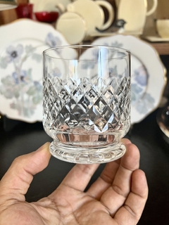 Set 6 Vasos para Whisky Cristal Hialino Talla Rombo Pie y Estrella en la Base C1960 - tienda online