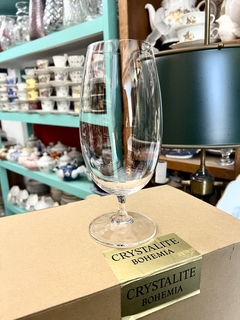 Juego 6 Copas para Cerveza Cristal Crystalite Bohemia modelo Tall C1980 en internet