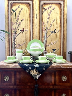 Juego para Te para 4 Royal Worcester Bone China England #W1414 Green Lime C1912 - comprar online