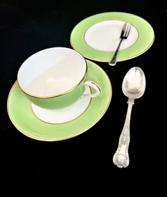 Juego para Te para 4 Royal Worcester Bone China England #W1414 Green Lime C1912 en internet
