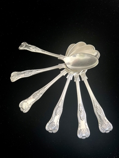 Juego de 6 Cucharas para Te Metal Plateado S&F Sheffield England King Pattern C1930 - comprar online