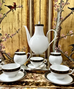 Precioso Juego para Cafe x 5 Porcelana Bidasoa Spain Diseño Mid-Century C1960 - Funcy Stuff Antiguedades