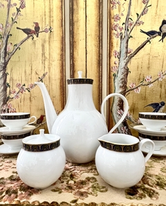 Precioso Juego para Cafe x 5 Porcelana Bidasoa Spain Diseño Mid-Century C1960