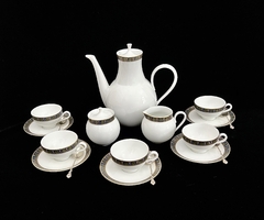Precioso Juego para Cafe x 5 Porcelana Bidasoa Spain Diseño Mid-Century C1960 en internet