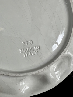 Gran Plato de Ceramica Bassano Italy, Frutos de Mar, Decoracion a Relieve C1970 - Funcy Stuff Antiguedades