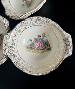 Set de 6 Compoteras Vintage Hollinshead & Kirkham England Modelo Crinoline Lady C1945 - comprar online