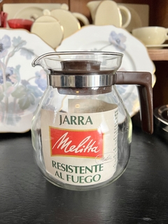 Cafetera Vintage o Jarra de Vidrio Termico Melitta Ind. Argentina C1980 Cap 1 Littro