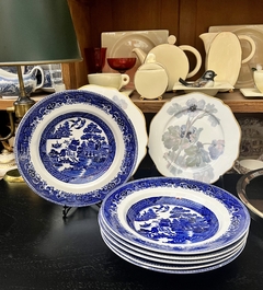 Juego de 6 Platos Hondos Loza Solian Ware England , Modelo Blue willow C1940 - comprar online
