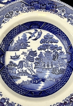Juego de 6 Platos Hondos Loza Solian Ware England , Modelo Blue willow C1940