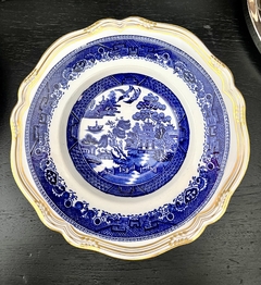 Juego de 6 Platos Hondos Loza Solian Ware England , Modelo Blue willow C1940 - Funcy Stuff Antiguedades