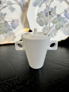 Cremera y Azucarera Porcelana Blanca Cono - tienda online
