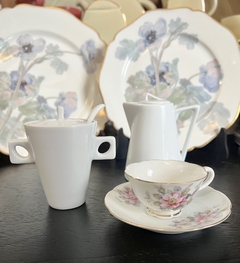 Cremera y Azucarera Porcelana Blanca Cono - comprar online