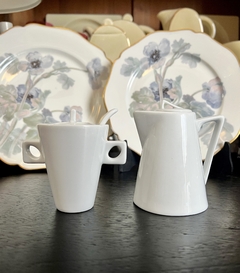 Cremera y Azucarera Porcelana Blanca Cono en internet