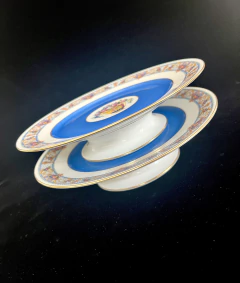 Imagen de Plato con Pie Bajo para Masas Raynaud & Co. Limoges France Bouquet Oro C1943