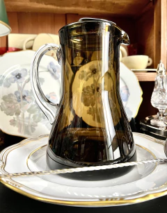 Jarra de Cristal Grey Smoge y Clear con Filtro y Mezclador de la Casa Wright C1960 - comprar online