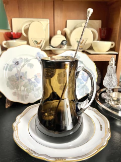 Jarra de Cristal Grey Smoge y Clear con Filtro y Mezclador de la Casa Wright C1960 - comprar online