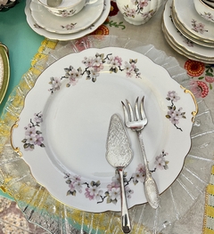 Masitero con Asas Porcelana Verbano Modelo Flor de Durazno con Vivo en Oro C1980 - comprar online