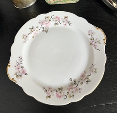 Masitero con Asas Porcelana Verbano Modelo Flor de Durazno con Vivo en Oro C1980 - Funcy Stuff Antiguedades
