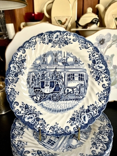 Juego de 6 Platos para Postre Johnson Bros England, Pattern Coaching Scenes Multicolor C1960 - comprar online