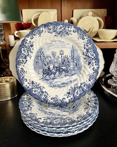 Platos Playos Johnson Bros England, Pattern Coaching Scenes Azul C1960 - comprar online
