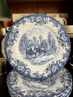 Platos Playos Johnson Bros England, Pattern Coaching Scenes Azul C1960 - comprar online