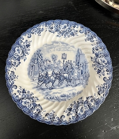 Platos Playos Johnson Bros England, Pattern Coaching Scenes Azul C1960 en internet
