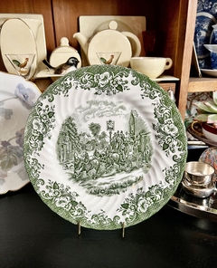 Plato Playo Jonhson Bros England , Pattern Coaching Scenes Verde C1960 - comprar online