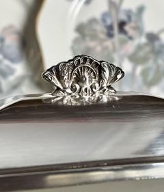 Mantequera Vintage de Metal Plateado y Vdrio EPNS Sheffield C1960 - comprar online