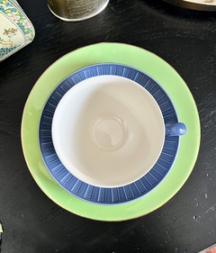Imagen de Jumbo Cup Taza para Desayuno Loza Wedgwood England , Pattern Weekday Weekend Blue año 1998
