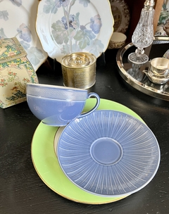 Jumbo Cup Taza para Desayuno Loza Wedgwood England , Pattern Weekday Weekend Blue año 1998 en internet