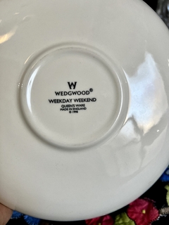 Jumbo Cup Taza para Desayuno Loza Wedgwood England , Pattern Weekday Weekend Blue año 1998 - tienda online