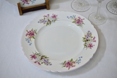 Precioso Juego de 6 Platos Playo de Porcelana Inglesa Shelley fine Bone China England Pattern Stocks C1940 en internet
