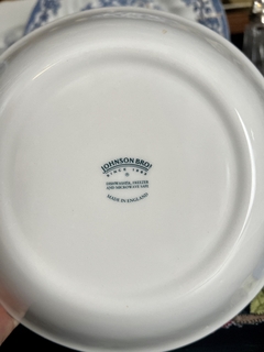 Bowls Cerealero Jonhson Bros England , Pattern Coaching Scenes Azul C1980 x 2 en internet